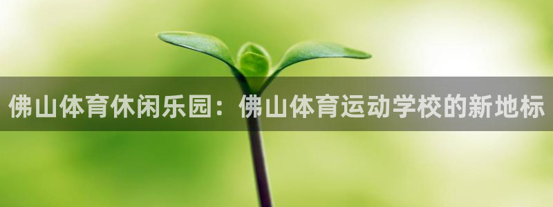  一竞技官网 - 从一开始 竞无止境：佛山体育休闲乐园：佛山体